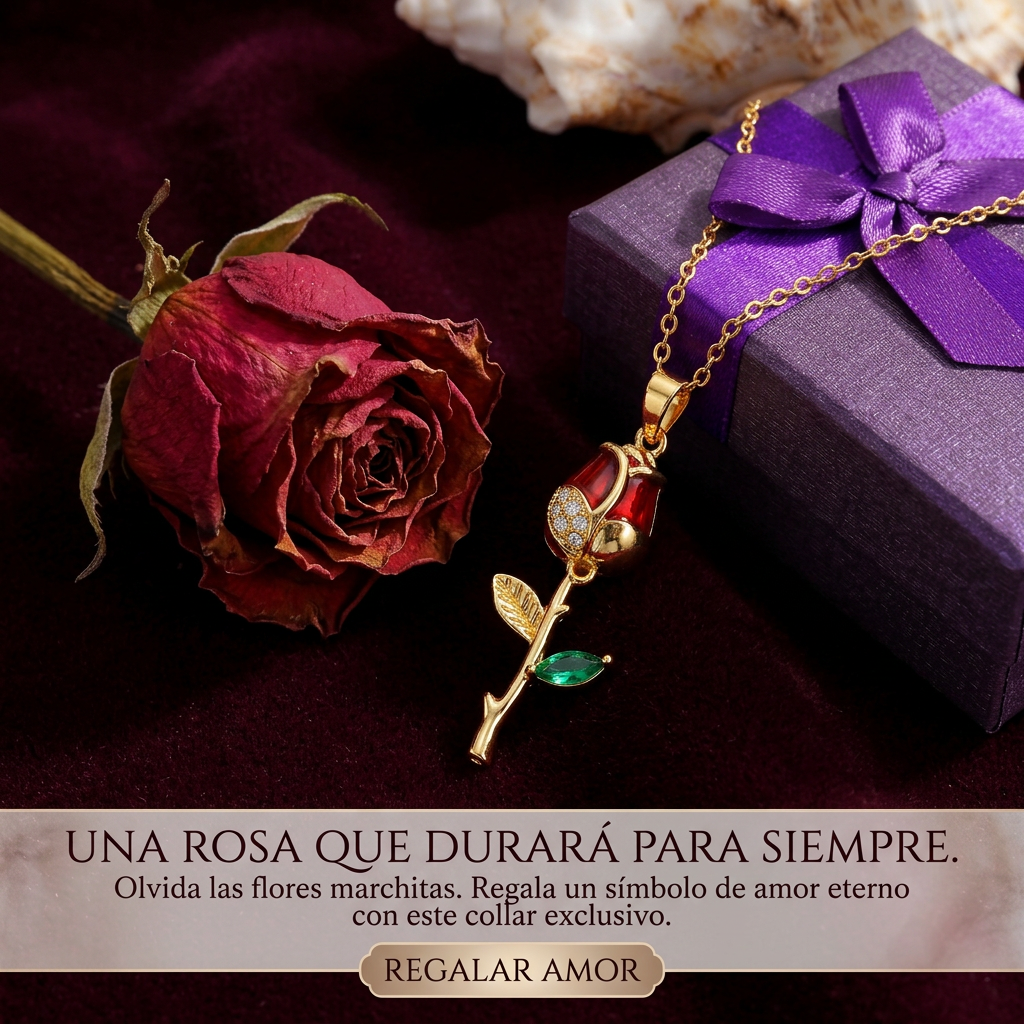 Collar Rosa del Amor Carmesí