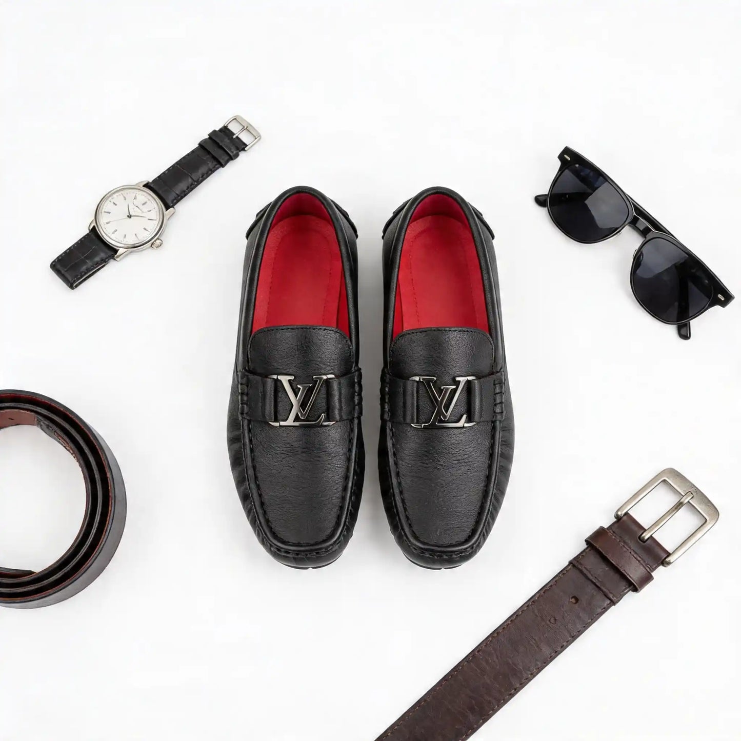 Mocasines de Lujo Inspiración Louis Vuitton